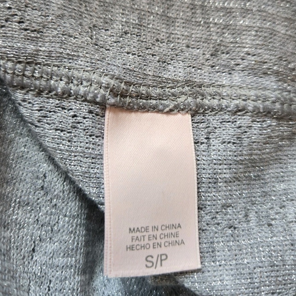 Victoria's Secret Gray Silver Metalic Henley Sleep Shirt Size S Lingerie Top - Picture 5 of 8